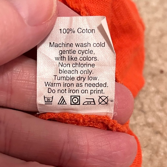 Orange JCrew Boatneck Long sleeve Painters T-shirt - Picture 2 of 8